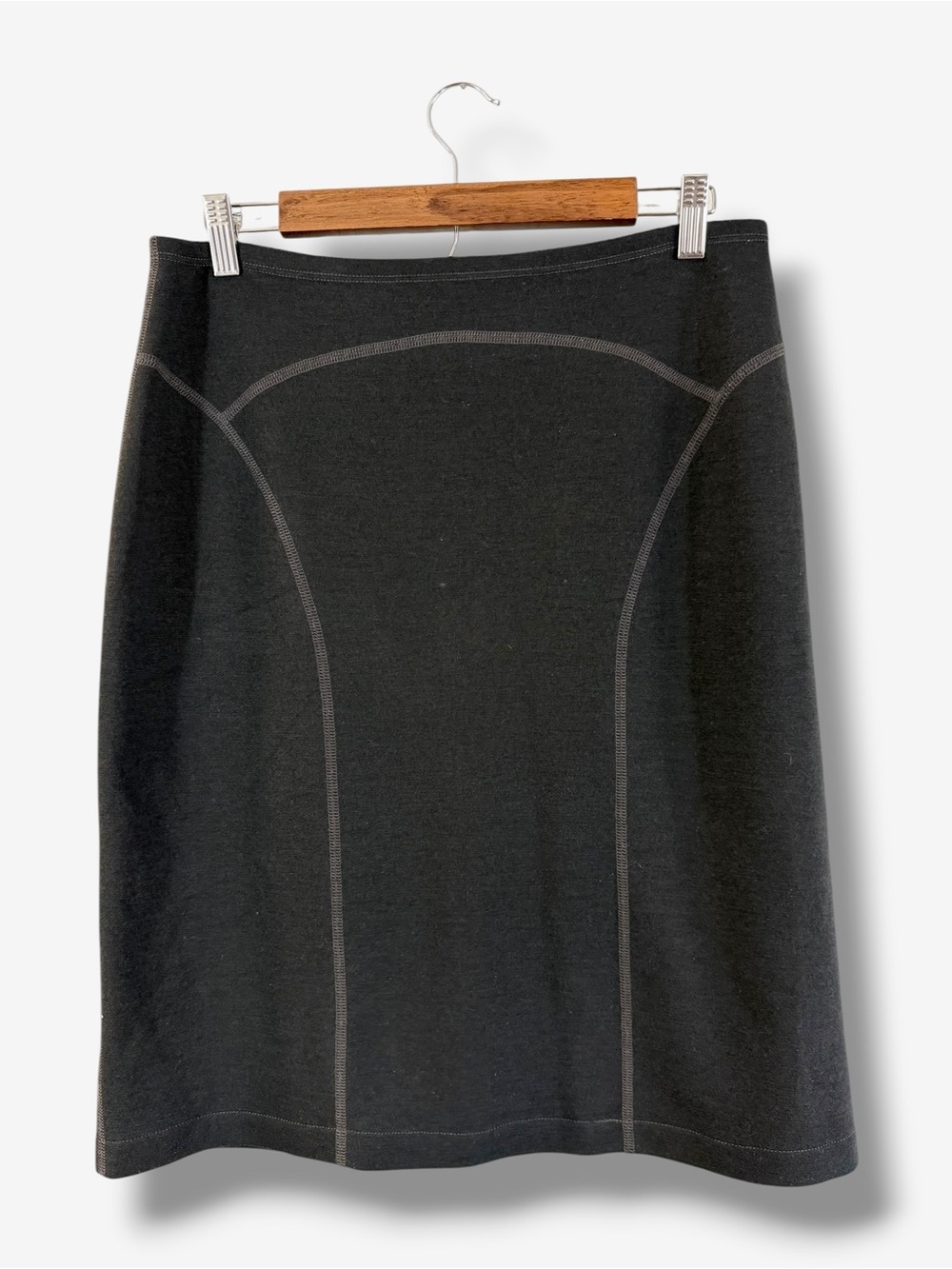 Ryan Roberts Wool Pencil Skirt Size M Zipper Back Casual Minimalist Office